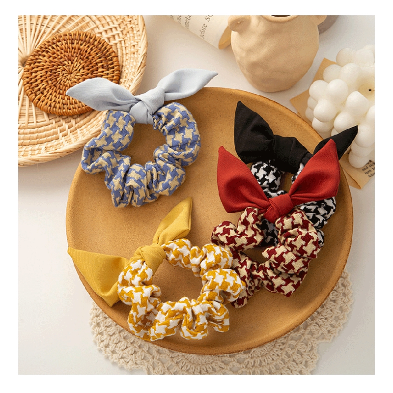 Dây Cột Tóc Đính Nơ Xinh Xắn Kiểu Pháp Cho Nữ