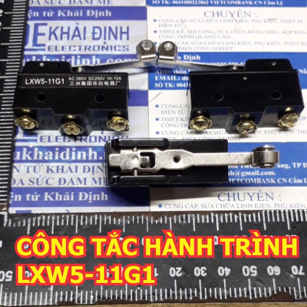 2 cái CÔNG TẮC HÀNH TRÌNH, MICRO SWITCH 10A, 220VDC/380VAC LXW5-11G1 kde5338