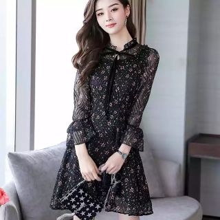 ORDER TAOBAO  Váy hoa cổ nơ