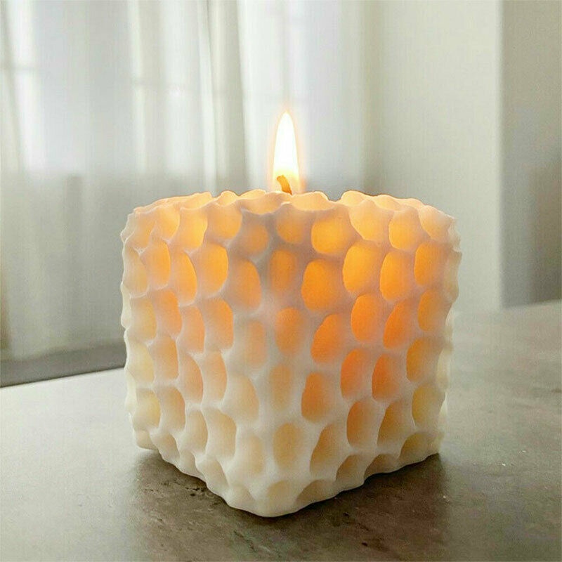 Khuôn Làm Nến / Xà Phòng Hình Tổ Ong 3D Bằng Silicone DIY