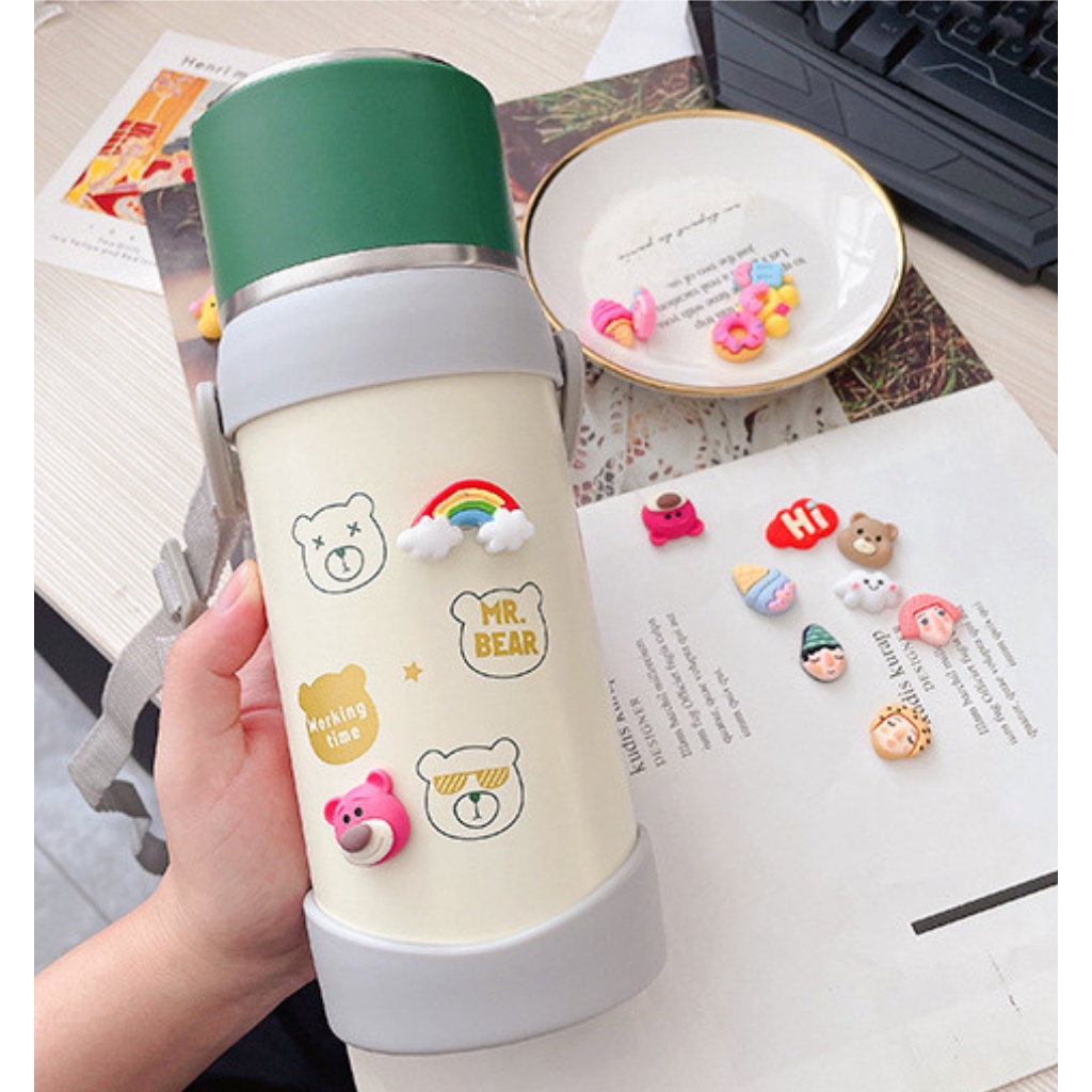 Sticker 3D Hoạt Hình, Sticker Dán Bình Nước Hình Dán Silicon Trang Trí Điện Thoại Laptop Độc Lạ Dễ Thương