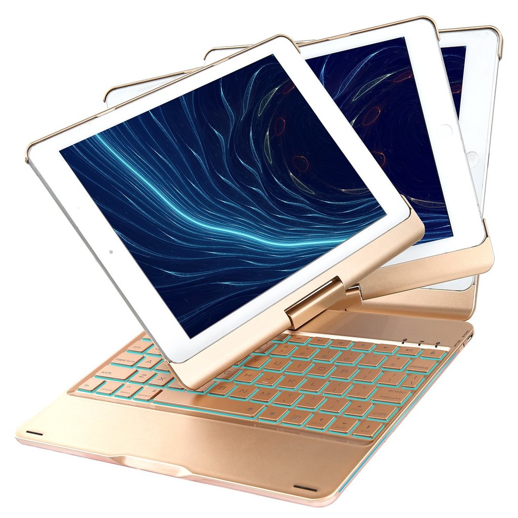Bàn phím Bluetooth cao cấp xoay 360 độ F180 dành cho iPad Air 2/ iPad Pro 9.7/ New iPad 2017/ ipad 2018/ Ipad Air1 9.7