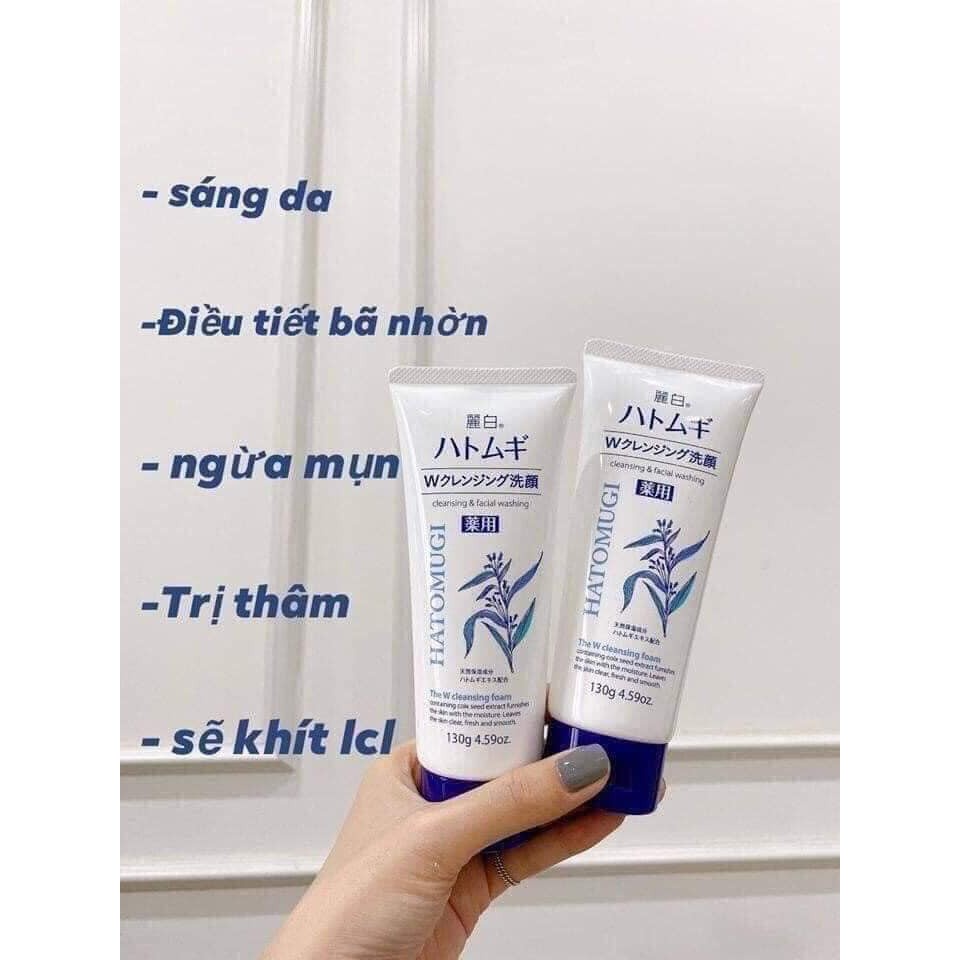 Sữa Rửa Mặt Trắng Da Hạt Ý Dĩ  Hatomugi Naturie