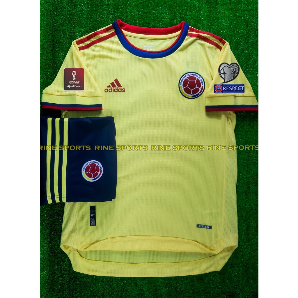 Bộ Áo bóng đá Colombia vàng Copa - Vòng Loại World Cup 2021 hàng Thailand chuẩn thi đấu 100%. Cam kết Y Hình