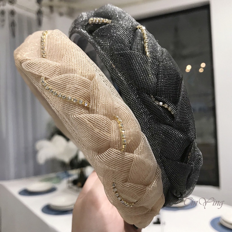 GETNOIVAS Băng đô bản rộng kiểu dáng đơn giản thời trang dành cho nữ