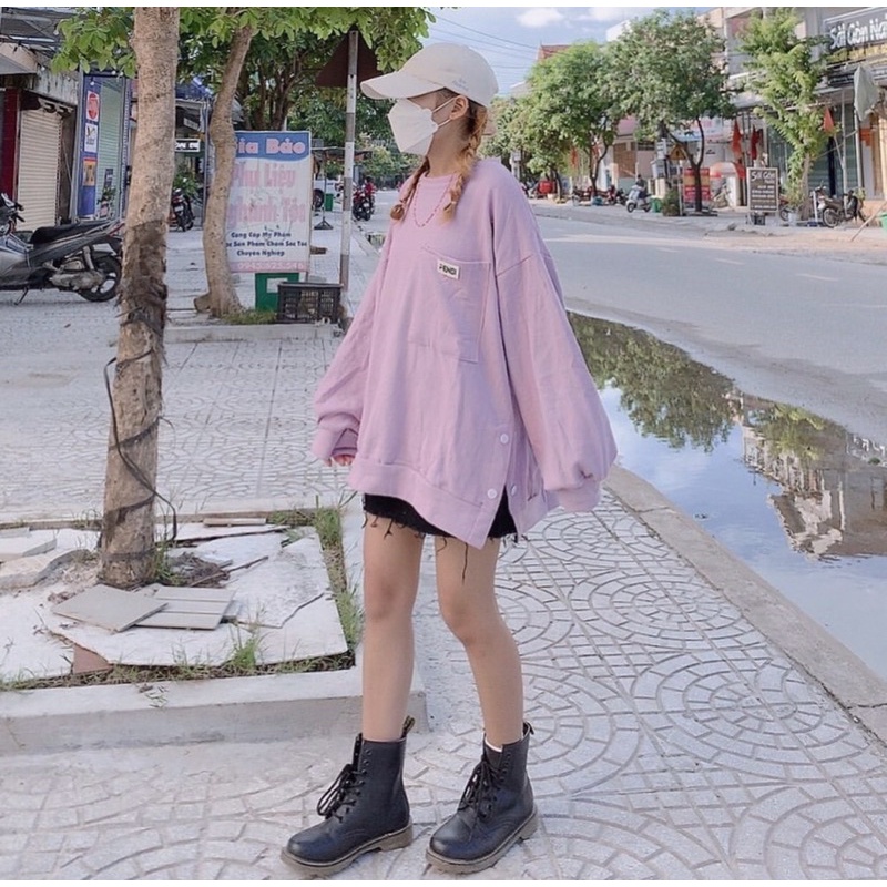 [ ẢNH THẬT ] ÁO SWEATER NỈ TRƠN NHIỀU MÀU FORM RỘNG TAY BỒNG | WebRaoVat - webraovat.net.vn