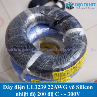 Dây điện đơn Silicon chịu nhiệt UL3239 22AWG 0.32mm2 (1 mét)