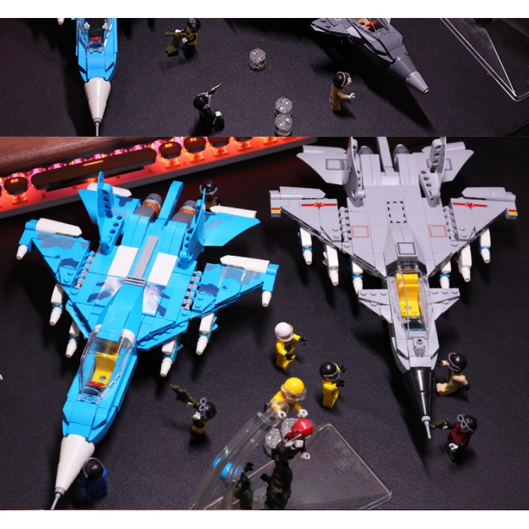 Lego máy bay chiến đấu, mô hình máy bay quân sự đồ chơi lắp ráp PLAY_KID