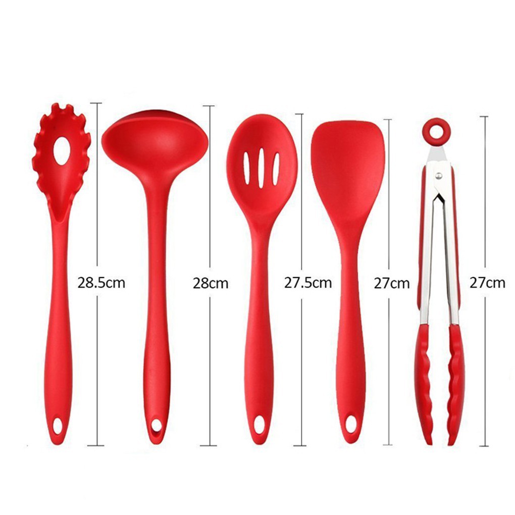 Bộ 10 dụng cụ thìa làm bếp bằng silicone