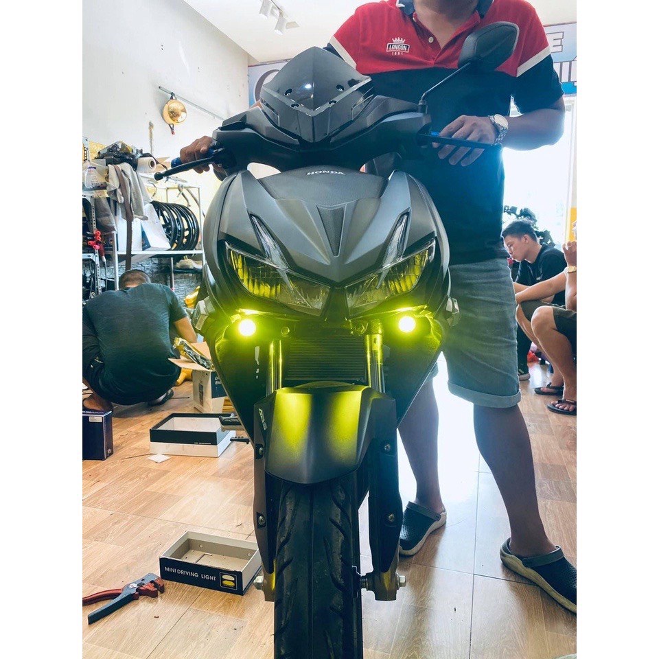 Đèn trợ sáng bi cầu mini 2 chế độ xe máy ô tô loại 1