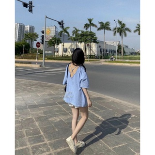 Áo phông đan dây chéo lưng (hàng quảng châu)