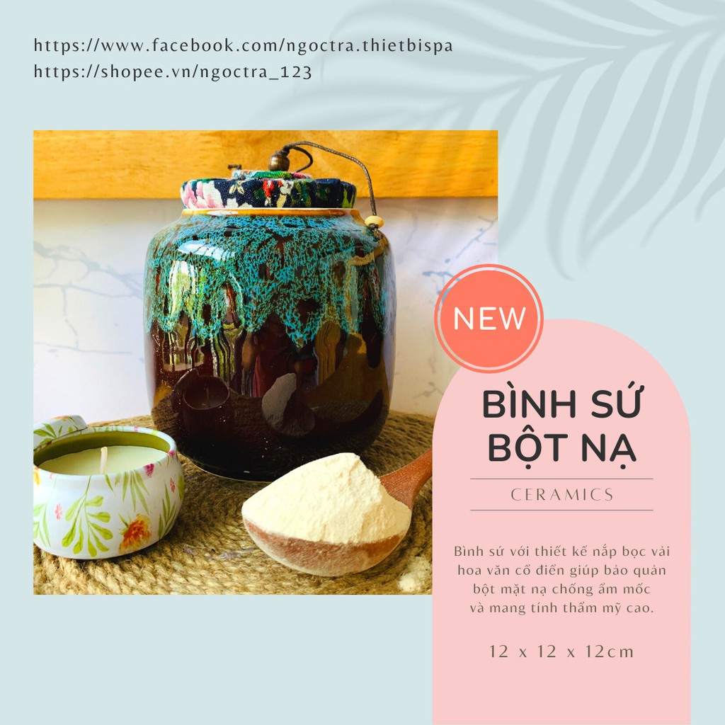 Hủ bình sứ bột mặt nạ