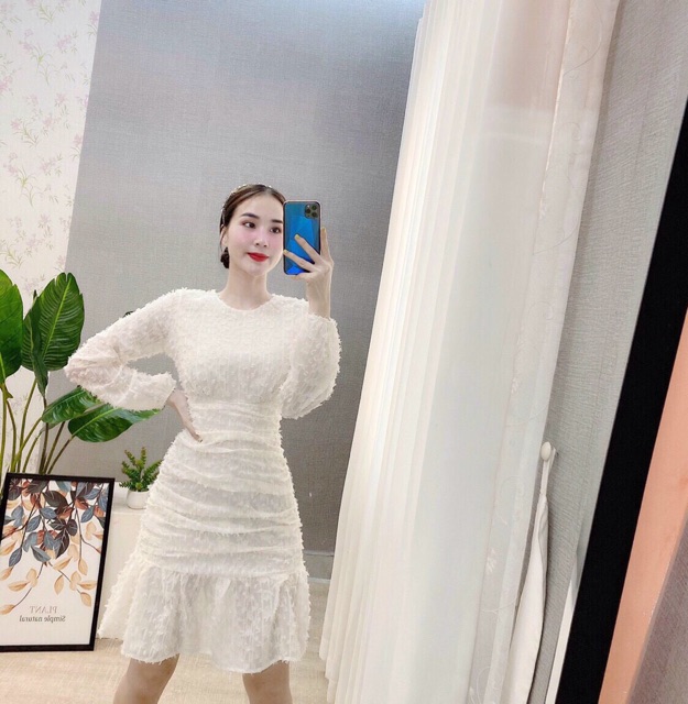 Váy ren đuôi cá thiết kế, Đầm dự tiệc cao cấp giấu bụng siêu tốt VRS012191 | BigBuy360 - bigbuy360.vn