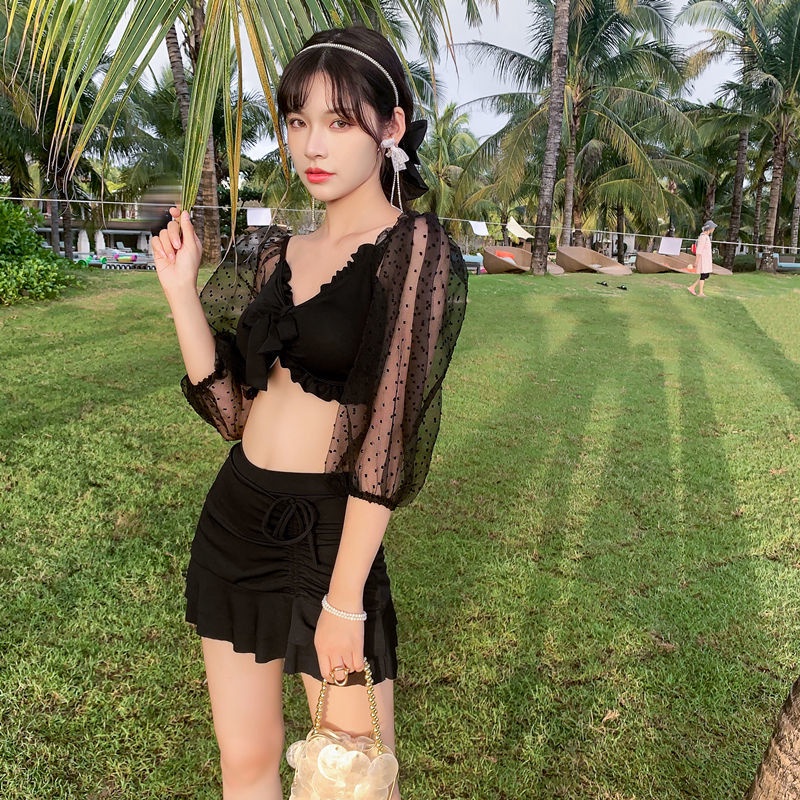 Bộ Đồ Bơi Hai Mảnh Phong Cách Hàn Quốc Mới Quyến Rũ Cho Nữ