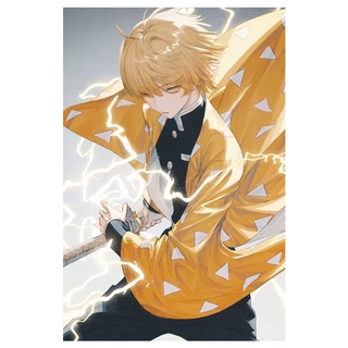 Tranh sơn dầu số hóa DIY - Zenitsu Agatsuma - Kimetsu no Yaiba