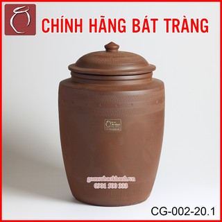 [NHẬP GOMSBKH20 GIẢM 100K] Hũ sành đựng gạo dáng vát 20kg hút ẩm tuyệt đối - gốm sứ Bảo Khánh