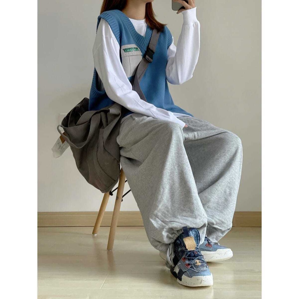 Women's spring and autumn Korean new three piece suit vest LONG SLEEVE student loose casual Leggings two piece suit