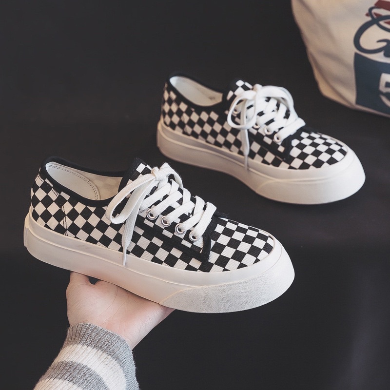 Giày vải canvas độn đế chất siêu đẹp fullbox hàng QCL1