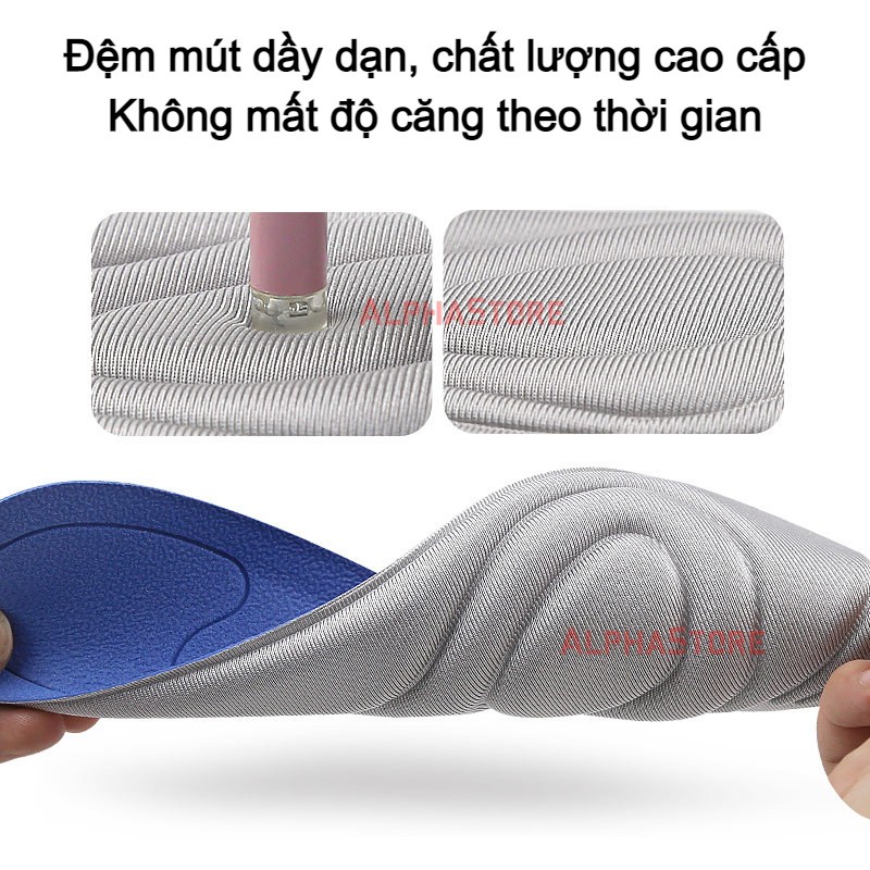 Lót Giày Êm Chân Basic - Độ Dầy 0.7cm - Giảm Size Chống Rộng, Thấm Hút Mồ Hôi Cho Giầy Nam Nữ, Thể Thao, Sneaker