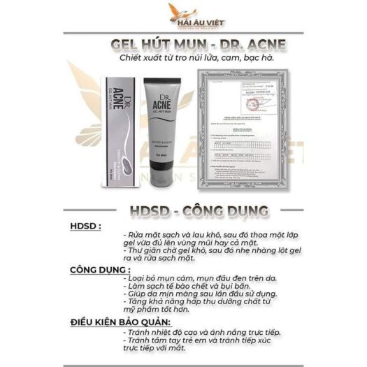 (GIẢM SỐC) Gel Lột Mụn Dr Acne - Chính Hãng 100%