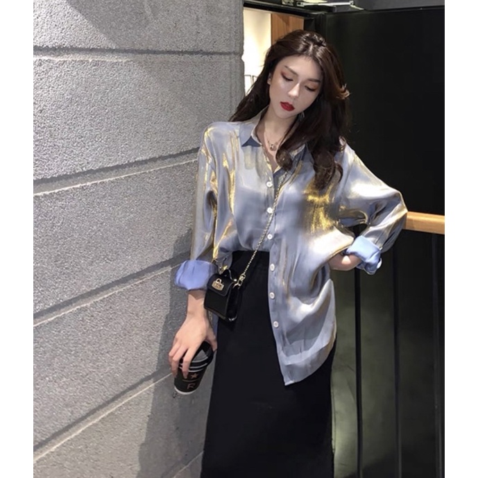 Áo sơ mi ánh tím