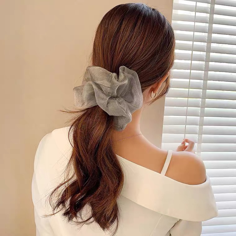 Dây Buộc Tóc Đính Ngọc Trai Lớn Kiểu Hàn Quốc Dễ Thương Cho Nữ