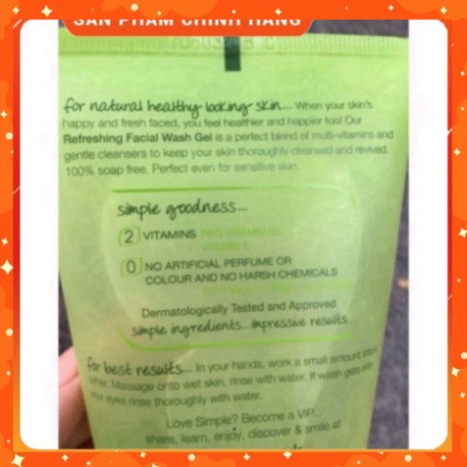 Sữa rửa mặt simple - 150ml Bill 4 date 2023 mới nhất - Chính Hãng | BigBuy360 - bigbuy360.vn