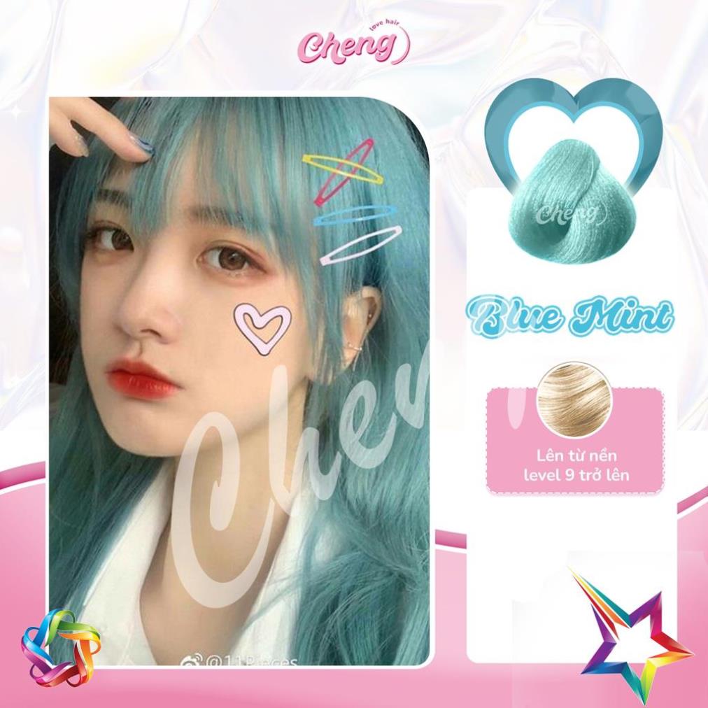 Thuốc Nhuộm Tóc Màu BLUE MINT Cần Tẩy | Chenglovehair, Chenglovehairs