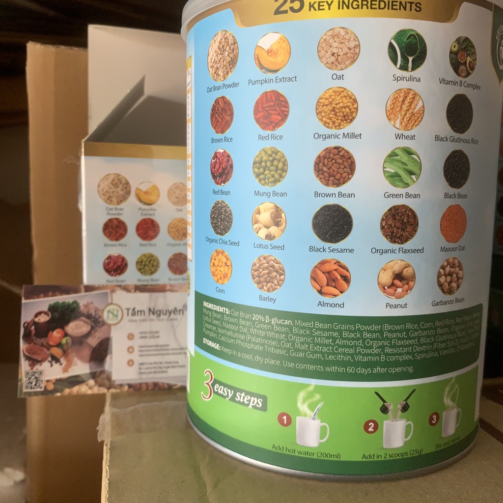 Ngũ cốc 25 Beta Glucare cho người tiểu đường- Lon 750g hàng chính hãng [Tặng 1 gói]
