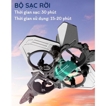 Máy bay trục thang nhào lộn xoay 360 độ thông minh có cảm biến chống va chạm cho bé tập chơi