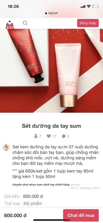 Set kem dưỡng da tay móng và gót chân su:m 37