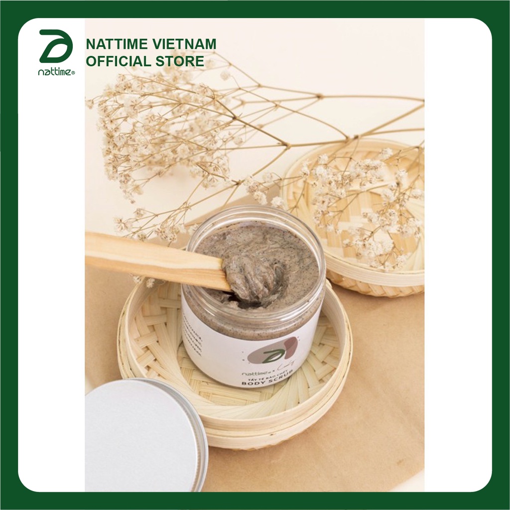 Tẩy Tế Bào Chết Body Cà Phê Làm Sáng Da Không Chứa Hạt Vi Nhựa Nattime