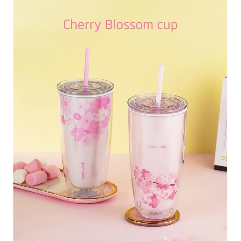 LY NHỰA 2 LỚP CÓ ỐNG HÚT DUNG TÍCH 750ML-HAP507-HAP509 hàng chính hãng