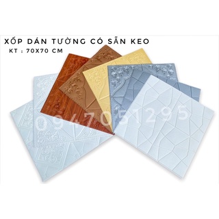 xốp dán tường 3D hoạ tiết - khổ 70x70 cm hàng loại 1 siêu dính