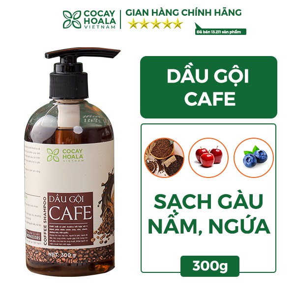 Dầu Gội Cà Phê Sạch Gàu Giảm Ngứa Phục Hồi Tóc Hư Tổn Cocayhoala 300g