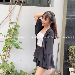 Khoác voan tay loe rất xinh ( ảnh thật )