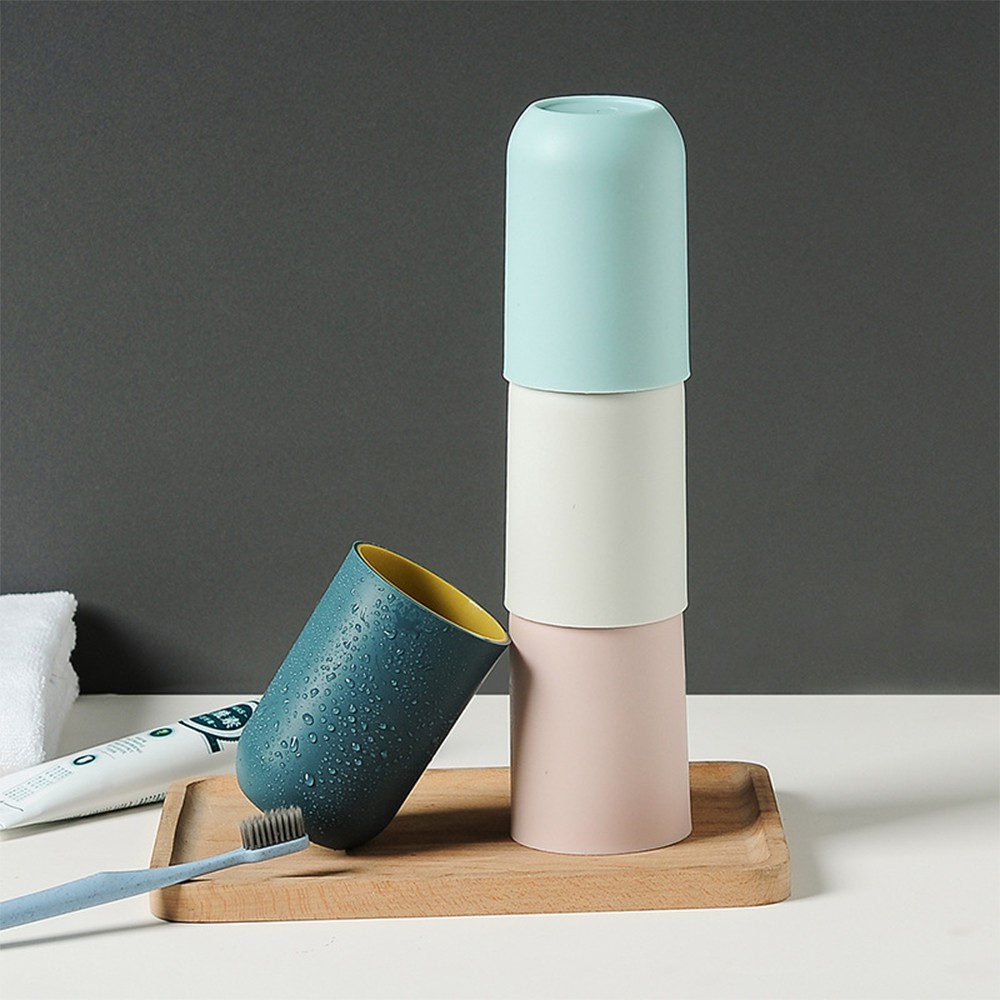 Cốc Uống Nước W7 Thon Tròn Cao Cấp (2 Lớp Màu) - Ly Đánh Răng Cao Cấp