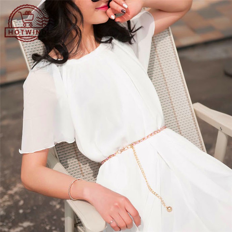 Thắt lưng nữ đính ngọc trai giả thời trang