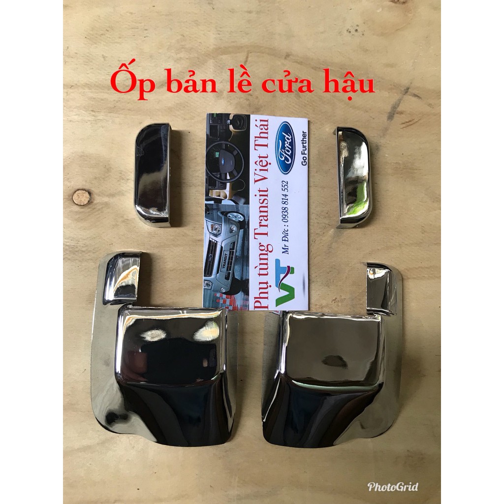 ỐP NHỰA XI MẠ INOX BẢN LỀ CỬA HẬU FORD TRANSIT
