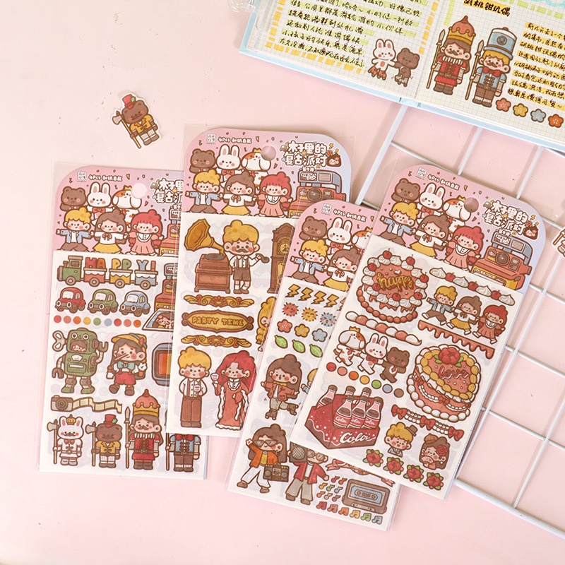 4 Miếng Dán Trang Trí Sổ Lưu Niệm Muzili