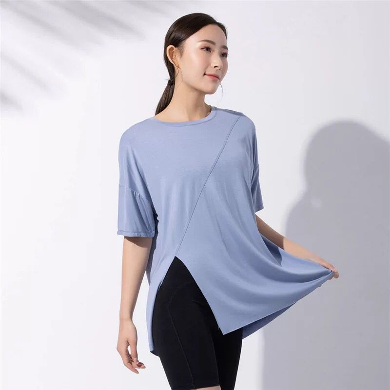 Áo thun thể thao HOPPE FUMENG tay ngắn dáng rộng thiết kế trẻ trung năng động cho nữ