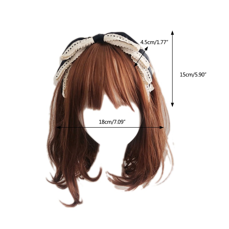 Băng Đô Cài Tóc Phối Ren Phong Cách Lolita Ngọt Ngào Dùng Hóa Trang