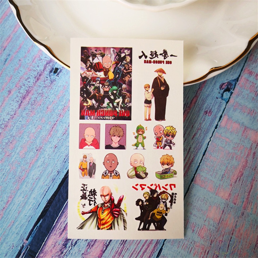 Tấm hình xăm dán tạm thời chống thấm nước họa tiết anime Saitama cá tính