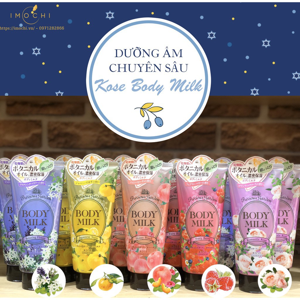 Sữa Dưỡng Thể Kose Body Milk Precious Garden Nhật Bản 190g