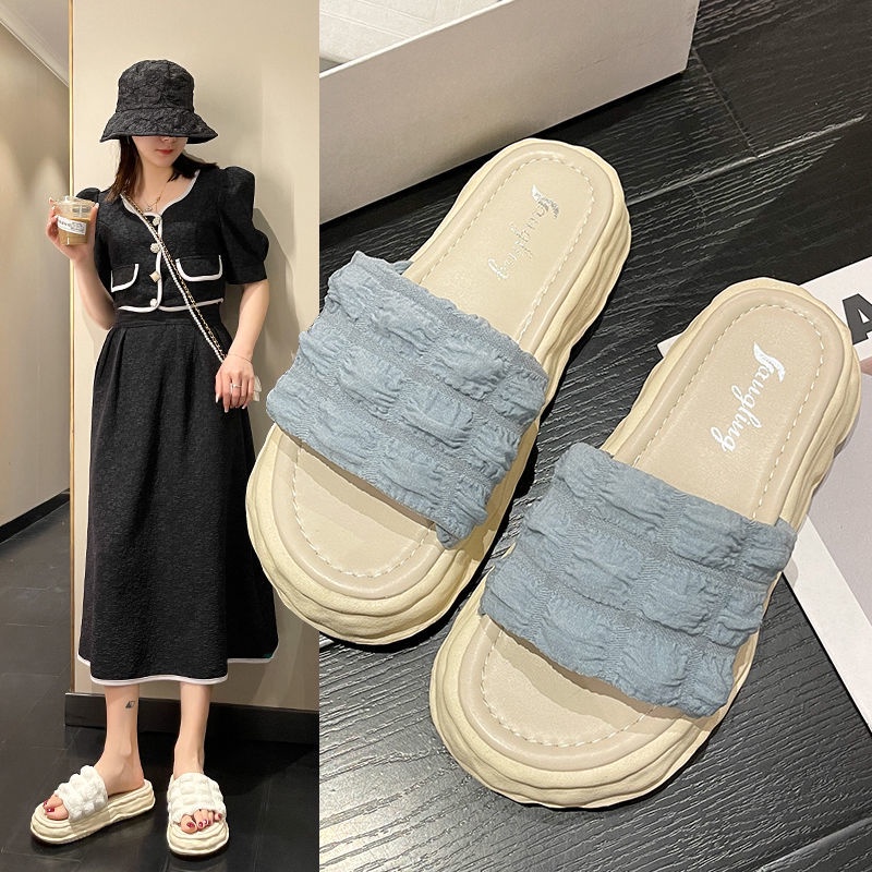 Dép Sandal Đế Dày Phong Cách Hàn Quốc Mới Dễ Phối Đồ