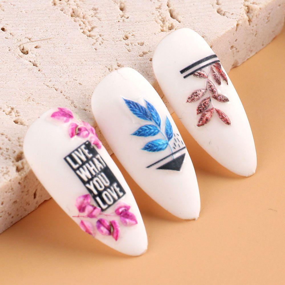 Miếng Dán Trang Trí Móng Tay Bằng Acrylic Họa Tiết Hình Học Độc Đáo