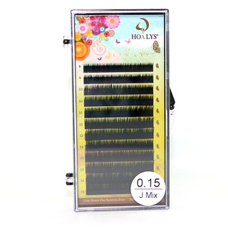 Lông Mi Nối-Mi Lụa, Mi Nhung Hoalys EG-01 Sản Phẩm đa dạng độ cong J, B,C,D, độ dày 0.15, dài từ 8mm-15mm