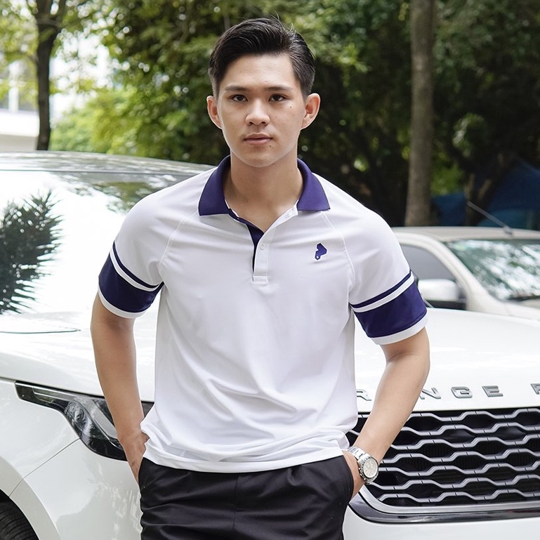 Áo polo nam phối màu POLITE big size 3xl 90kg thoải mái, áo thun nam TheBasic