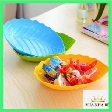 Đĩa nhựa Việt Nhật hình chiếc lá 18cm nhiều màu sắc