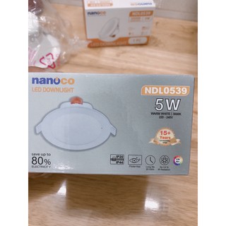 đèn led downlight 5w âm trần nanoco -phi 90